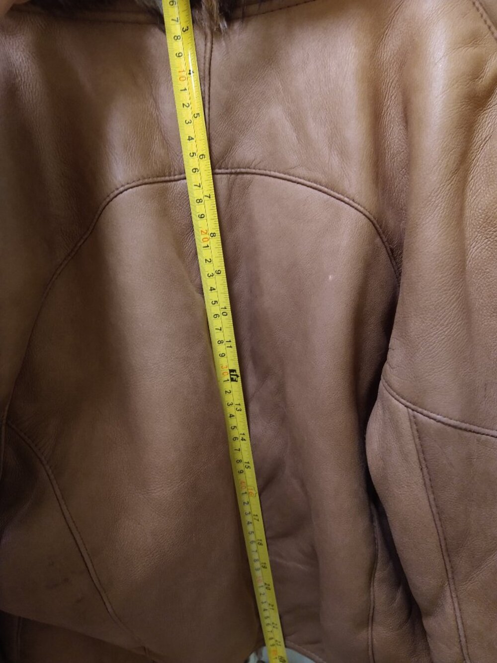 Leather Jacket Women Vintage 90's Lambs Mode Leather Fur Special Maker - Picture 6 of 6
